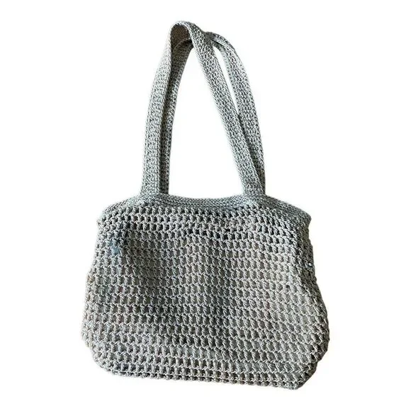 The SAK Tan & Gold Crochet ZIp Inner & Outer Pockets Shoulder bag - Picture 2 of 16